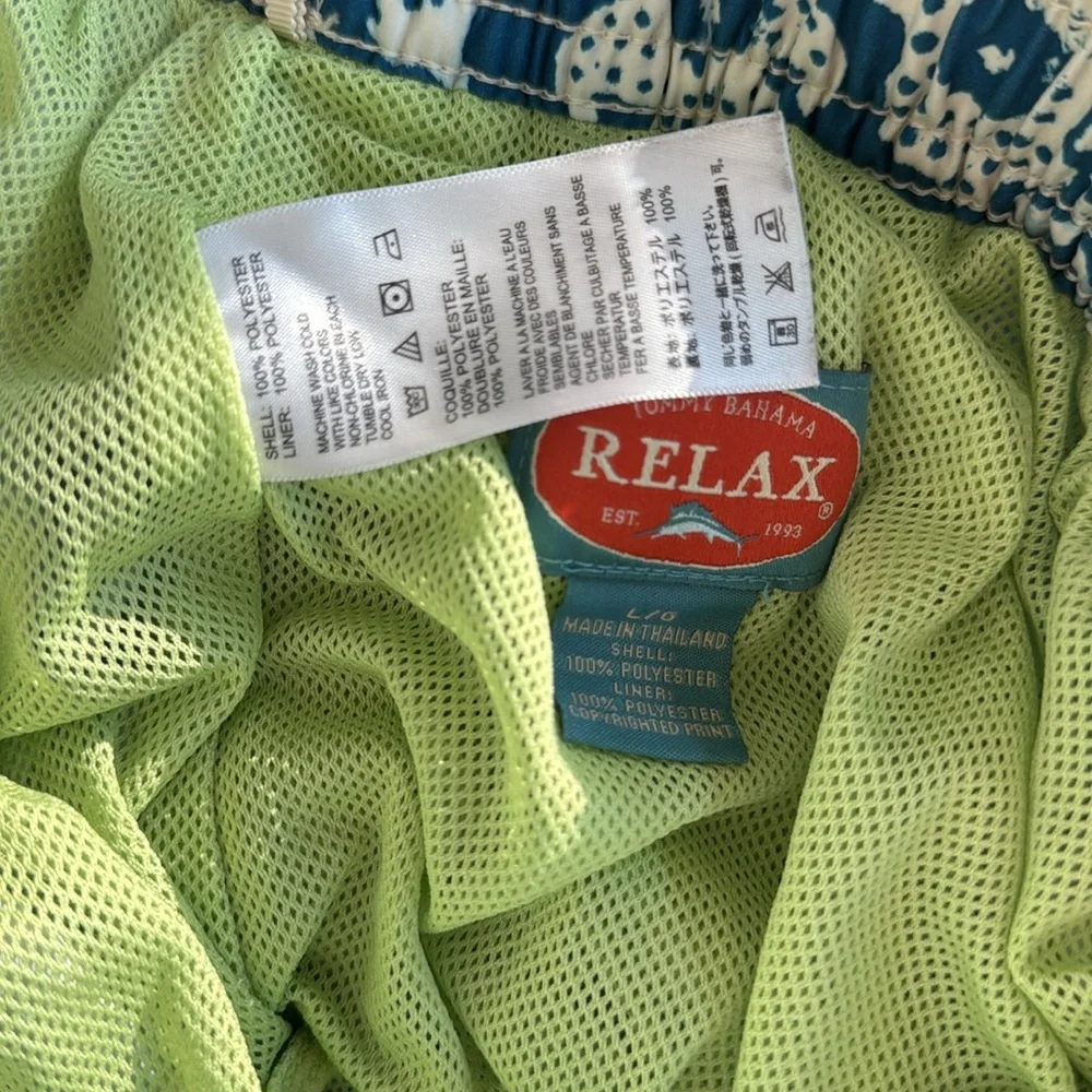 Tommy Bahama Men’s Lined Swim Trunks Large EUC